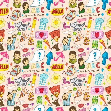 funny thing seamless,pattern(vector) clipart