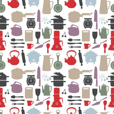 seamless kitchen pattern,vector illustration clipart