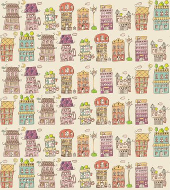 house seamless pattern,vector illustration clipart