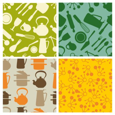 kitchen - seamless pattern clipart