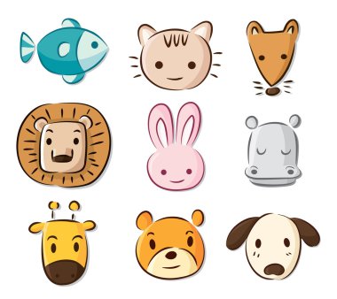 cute cartoon animals clipart