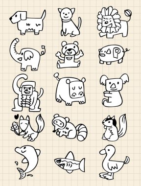 hand draw animals clipart