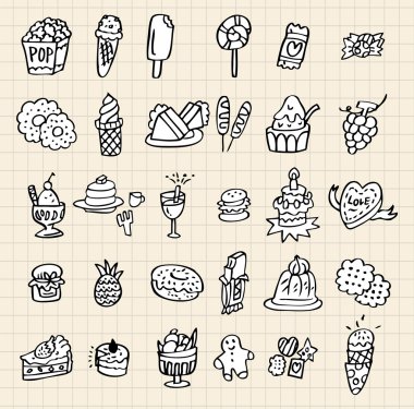 hand draw cake clipart