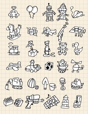 hand draw toy element clipart