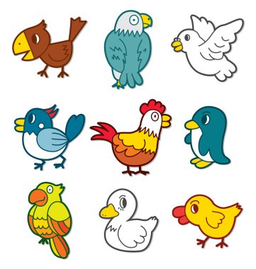 cute bird icon clipart