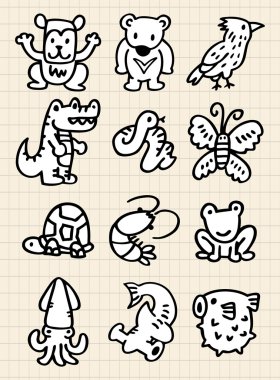 cute cartoon animals clipart