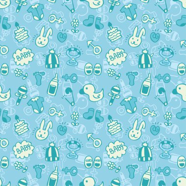 seamless baby pattern clipart