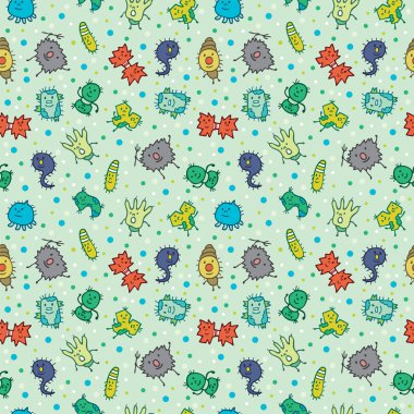 seamless virus pattern clipart