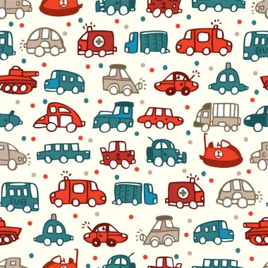 seamless car pattern clipart