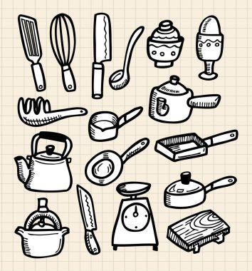 doodle kitchen clipart