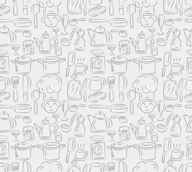 seamless cooking pattern clipart