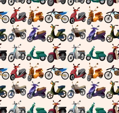 seamless motorcycles pattern clipart