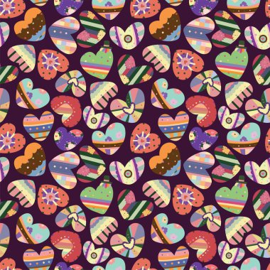 seamless love heart pattern clipart