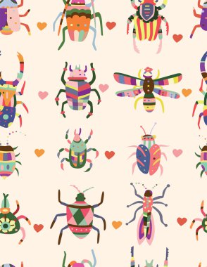 seamless bug pattern clipart
