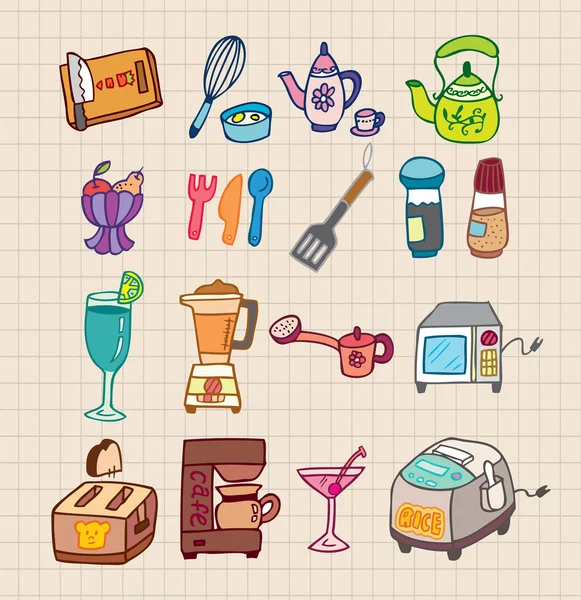 Ikone der Küchengeräte — Stockvektor