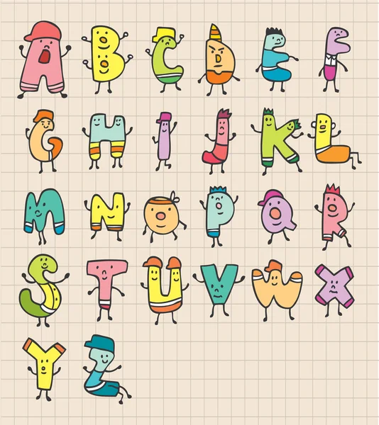 Lettres mignonnes — Image vectorielle