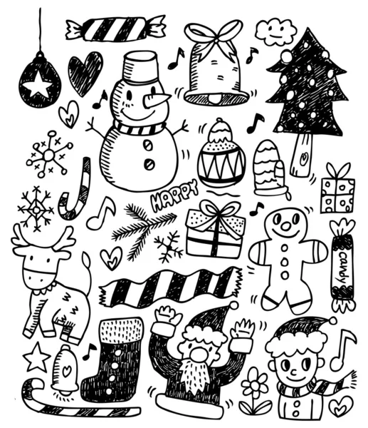 Doodles de Natal — Vetor de Stock