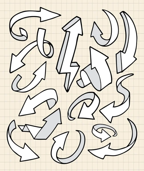 Doodle šipky — Stockový vektor