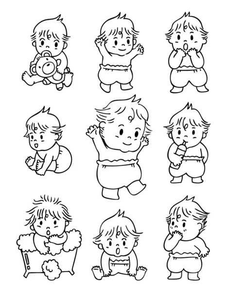 stock vector doodle baby