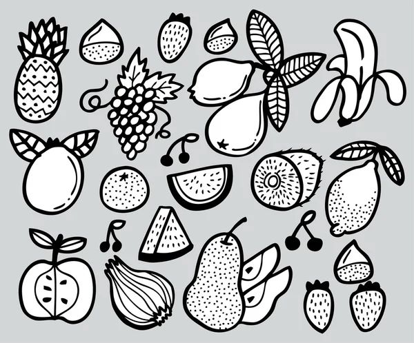 Рука малювати фрукти — стоковий вектор