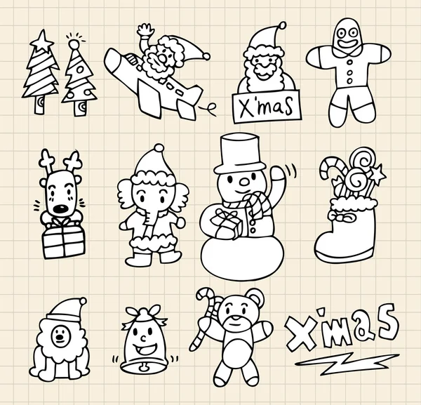 Christmas doodle — Stock Vector