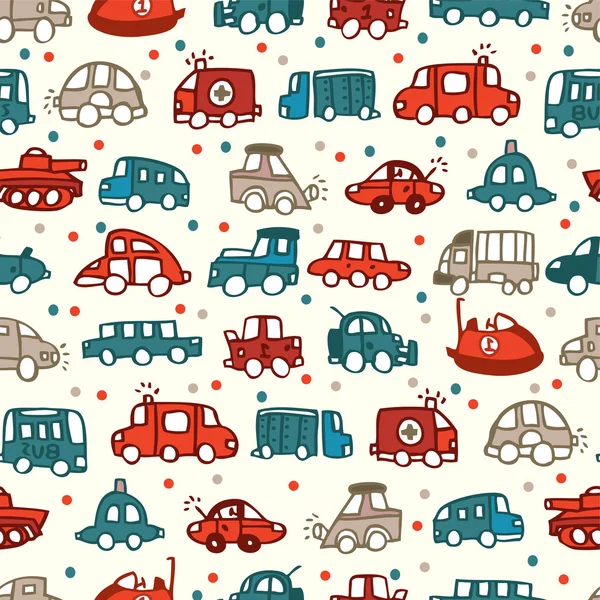 Seamless car pattern — Stock Vector