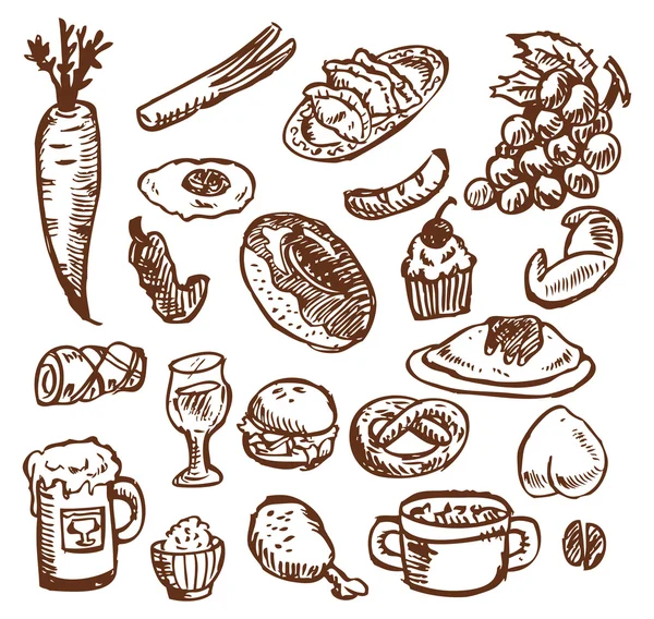 Ескіз харчування — стоковий вектор