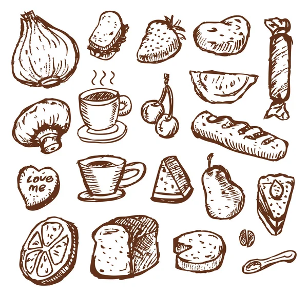 Boceto de comida — Archivo Imágenes Vectoriales