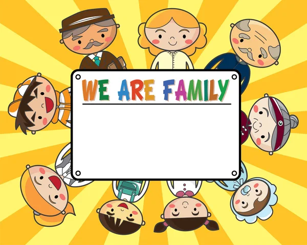 Rodinná karta — Stockový vektor