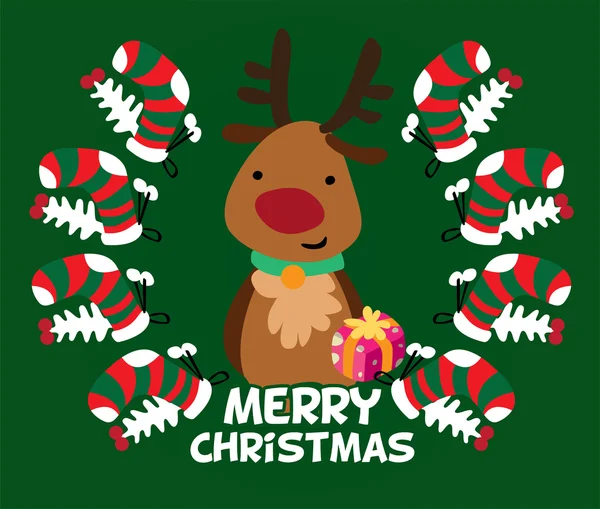 Cartão de Natal bonito —  Vetores de Stock