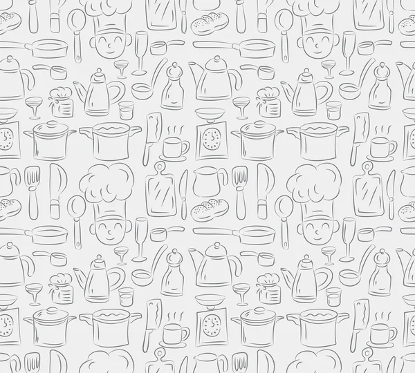 Seamless cooking pattern — Stock Vector