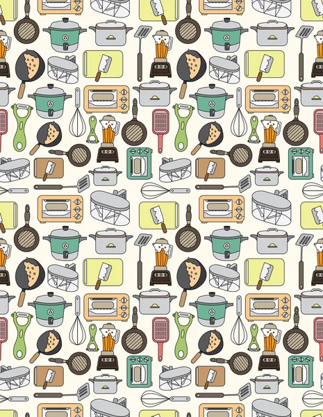 Άνευ ραφής κουζίνα μοτίβο — Διανυσματικό Αρχείο