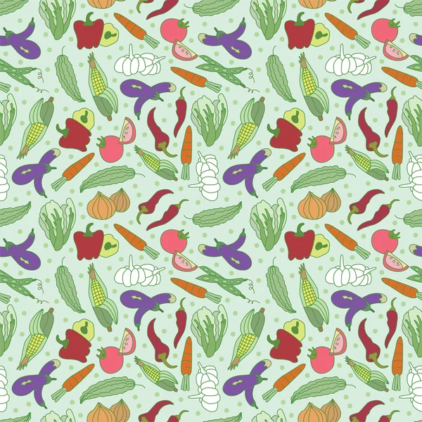 无缝的蔬菜图案 — 图库矢量图片