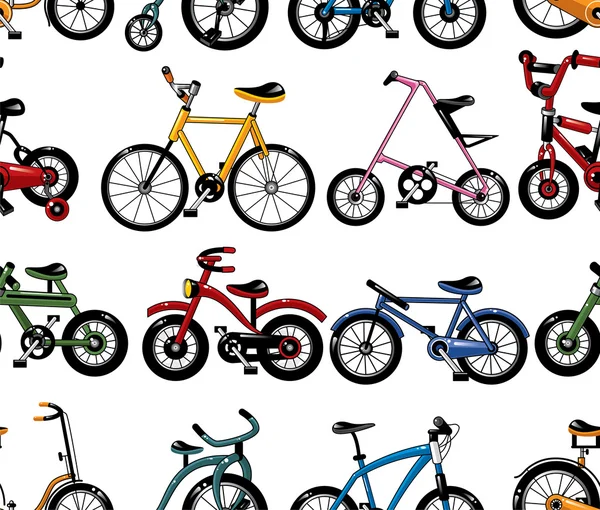 Naadloze fiets patroon — Stockvector