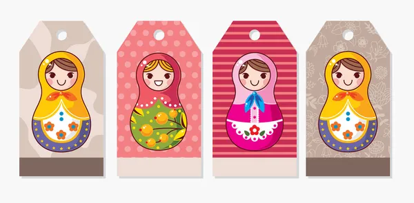 Carte poupées russes — Image vectorielle