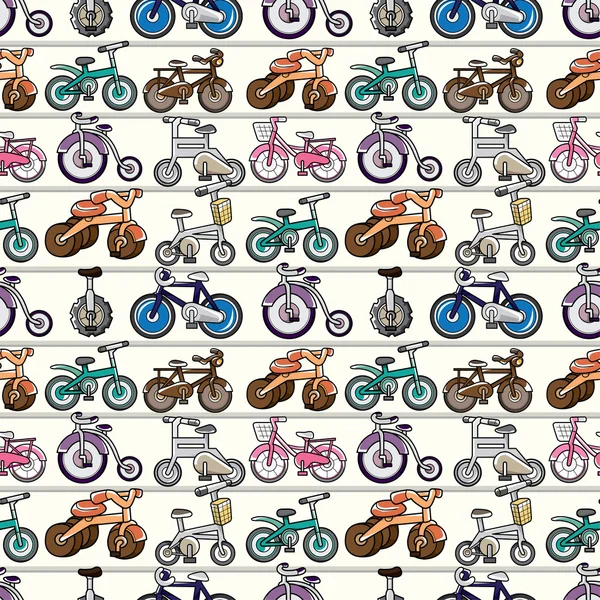 Seamless bicycle pattern — Stock Vector