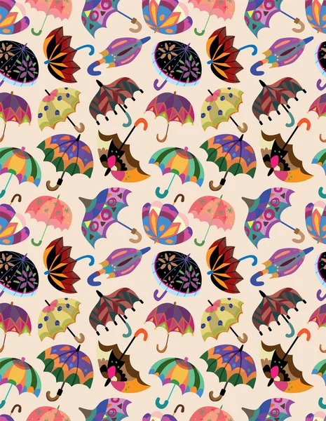 Modèle de parapluies sans couture — Image vectorielle