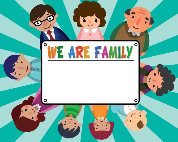 Cartão de família —  Vetores de Stock