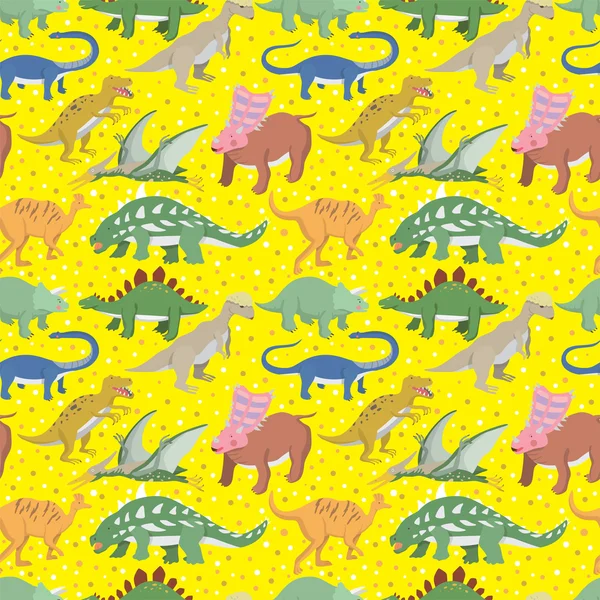 Motif de dinosaure sans couture — Image vectorielle