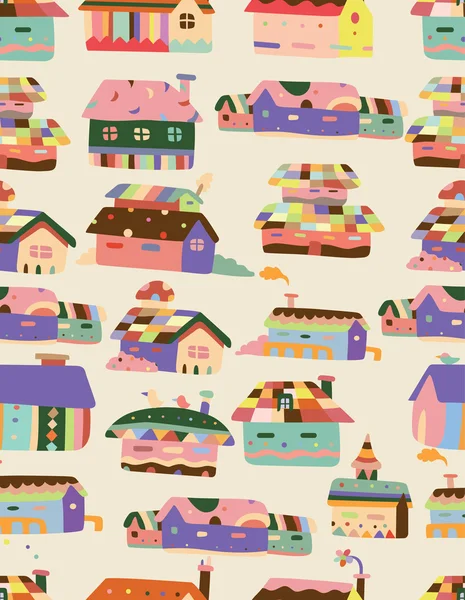Seamless House pattern — Stock Vector