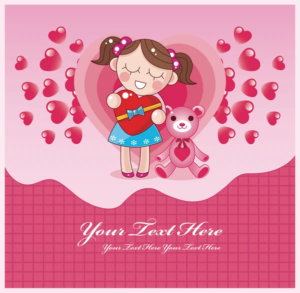 Liefdeskaart — Stockvector