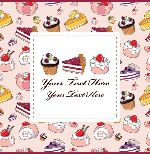 Carte gâteau — Image vectorielle