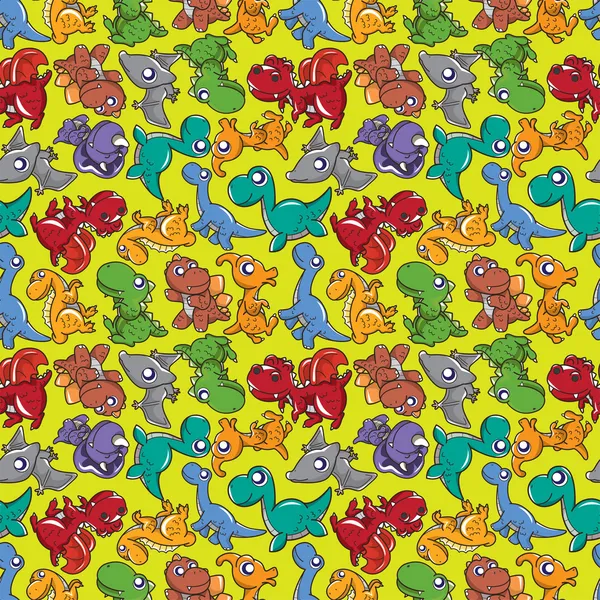 Seamless Dinosaurs pattern — Stock Vector