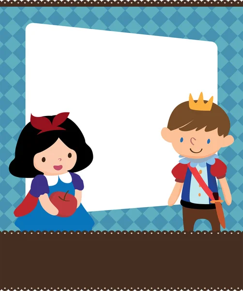 Карточка принца и принцессы — стоковый вектор