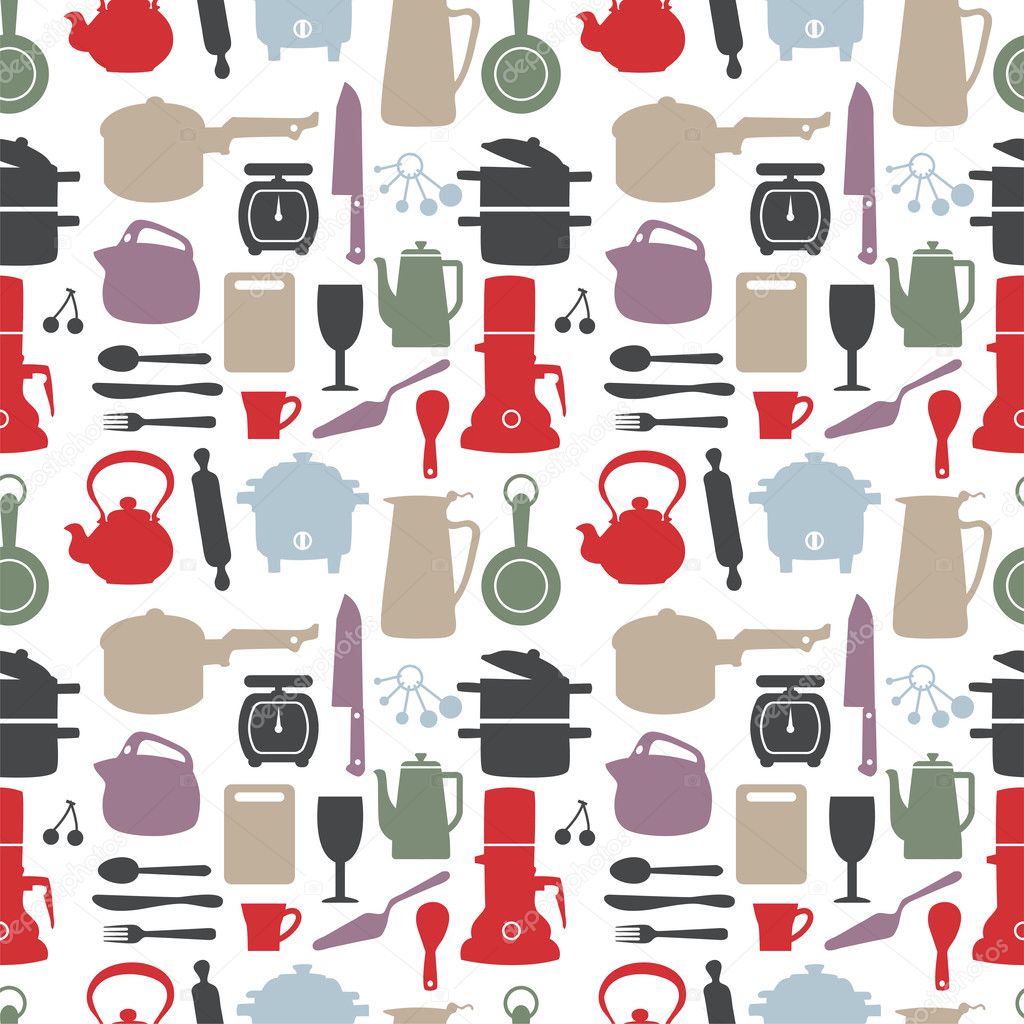 seamless kitchen pattern,vector illustration