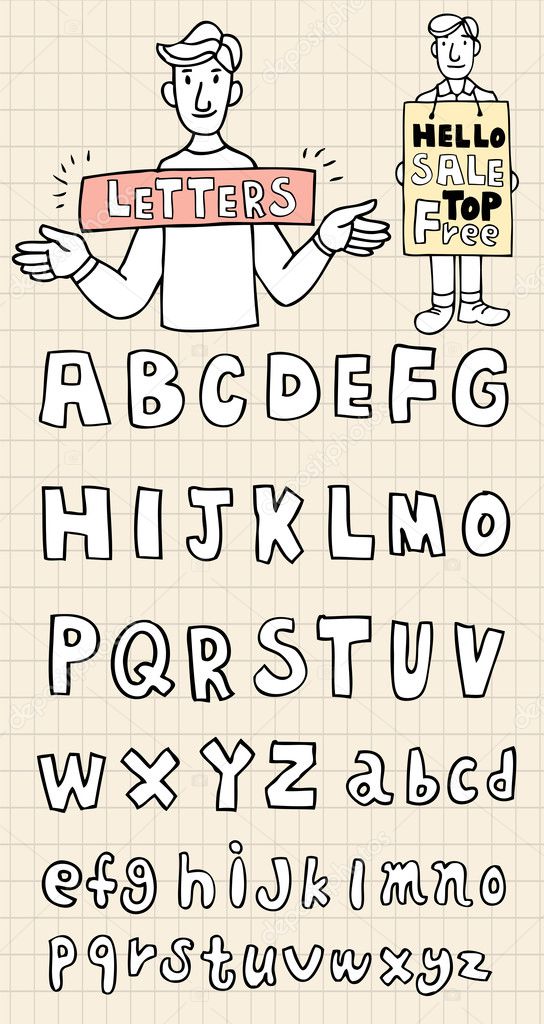 hand draw letters element