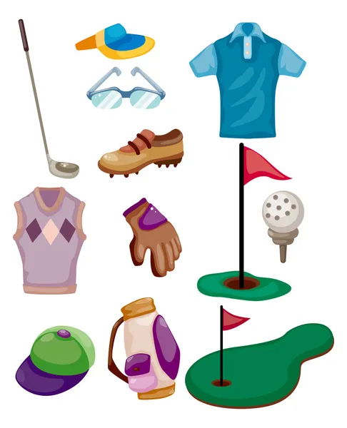Мультфільм гольф значок — стоковий вектор