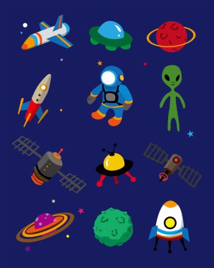 cartoon space icon clipart