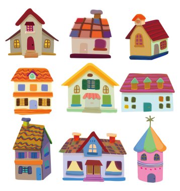 cartoon house icon clipart