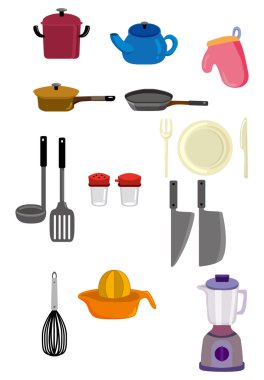 cartoon kitchen icon clipart